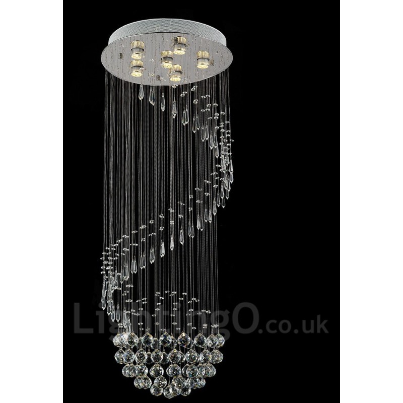 6 luzes modernas de cristal pingente de teto luz lustre interno iluminação lâmpadas luminárias