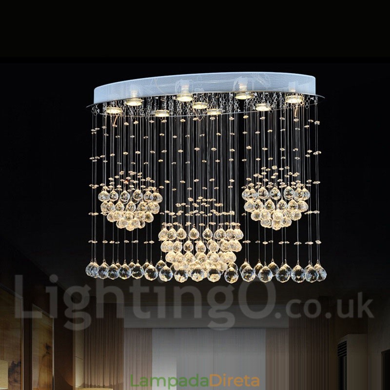 9 luzes modernas de cristal pingente de teto luz lustre interno iluminação lâmpadas luminárias
