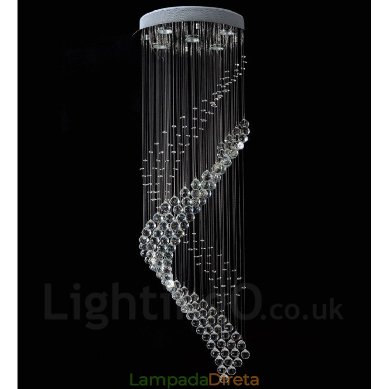 5 luzes modernas de cristal pingente de teto luz lustre interno iluminação lâmpadas luminárias