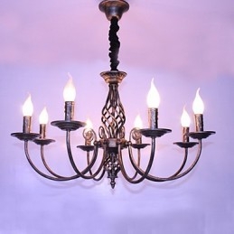 Retro Designers Candle Style Outros Lustre de Metal