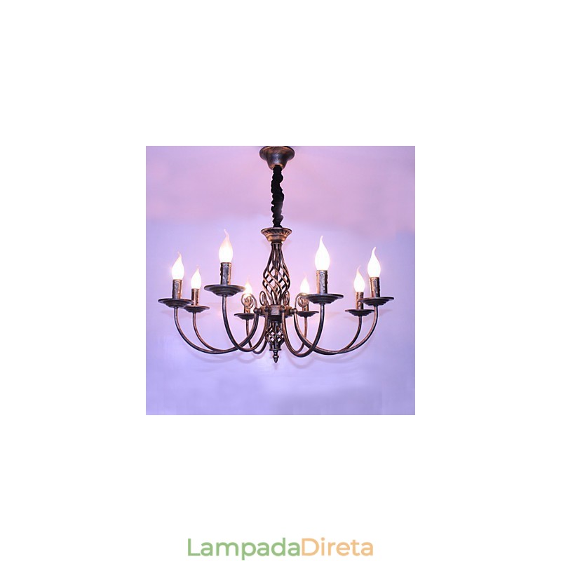 Retro Designers Candle Style Outros Lustre de Metal