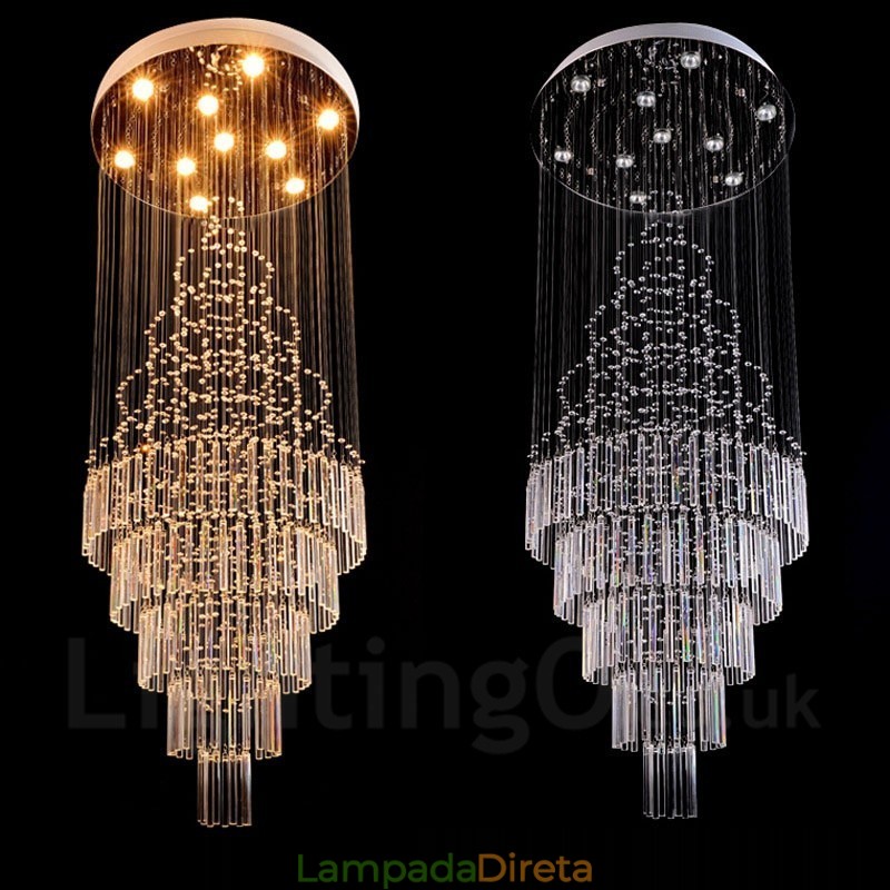 10 luzes modernas de cristal pingente de teto luz lustre interno iluminação lâmpadas luminárias