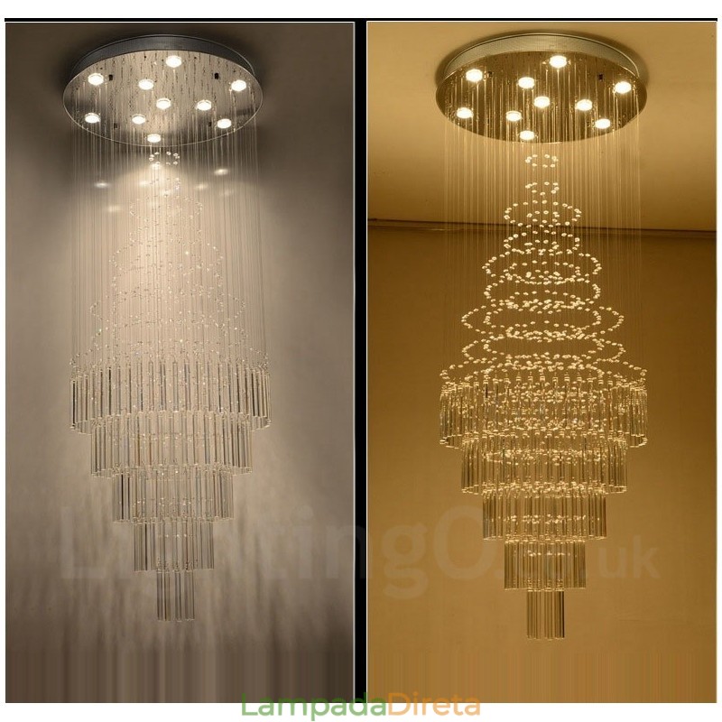 10 luzes modernas de cristal pingente de teto luz lustre interno iluminação lâmpadas luminárias
