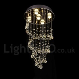 5 luzes modernas de cristal pingente de teto luz lustre interno lâmpadas de iluminação luminárias