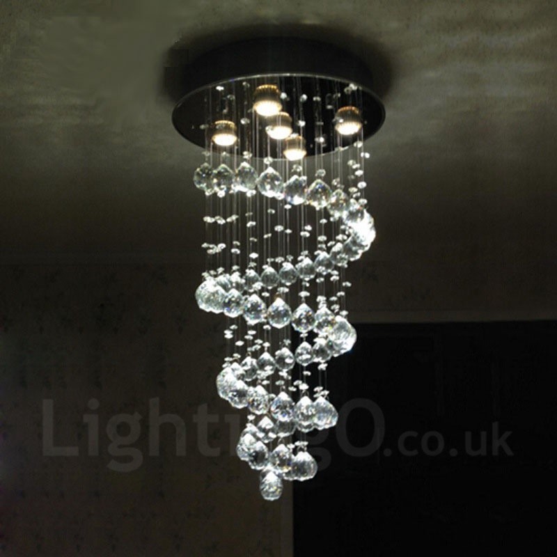 5 luzes modernas de cristal pingente de teto luz lustre interno lâmpadas de iluminação luminárias