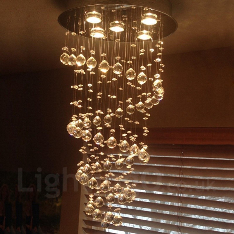 5 luzes modernas de cristal pingente de teto luz lustre interno lâmpadas de iluminação luminárias