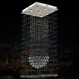 9 luzes modernas de cristal pingente de teto luz lustre interno iluminação lâmpadas luminárias