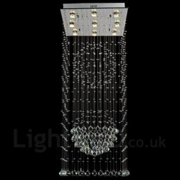 9 luzes modernas de cristal pingente de teto luz lustre interno iluminação lâmpadas luminárias
