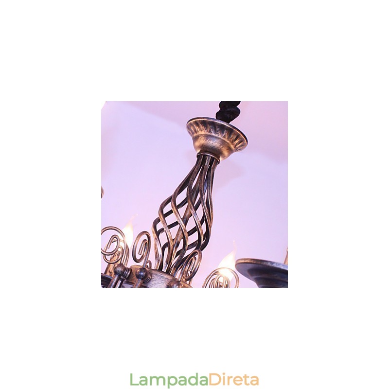 Retro Designers Candle Style Outros Lustre de Metal