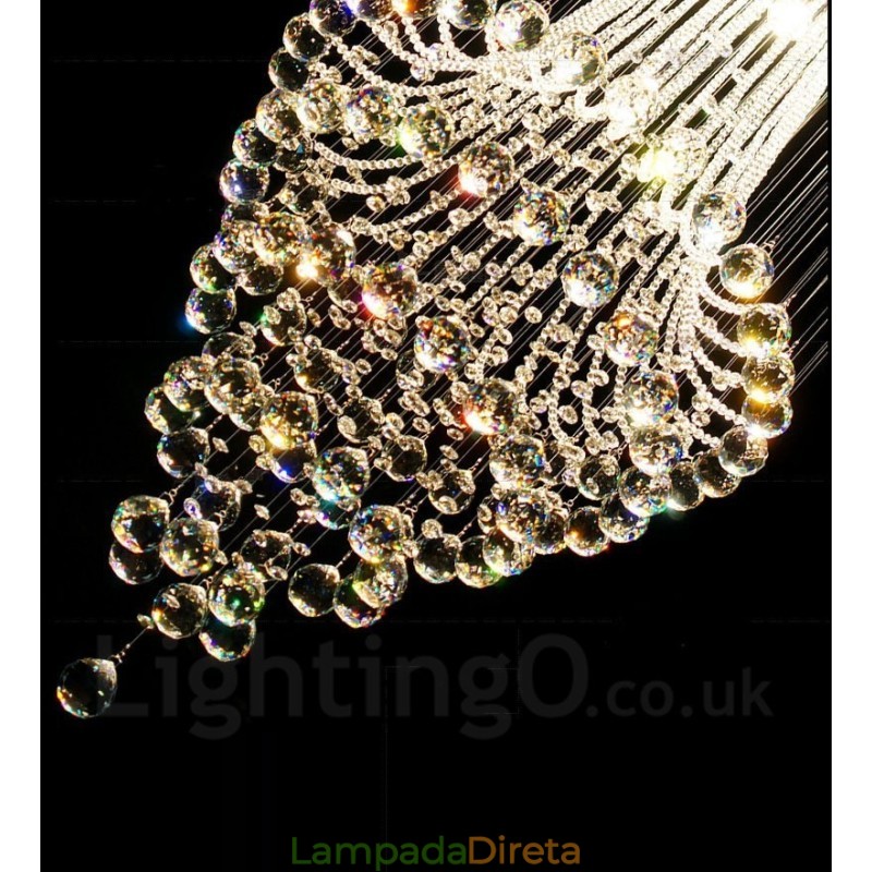 9 luzes modernas de cristal pingente de teto luz lustre interno iluminação lâmpadas luminárias