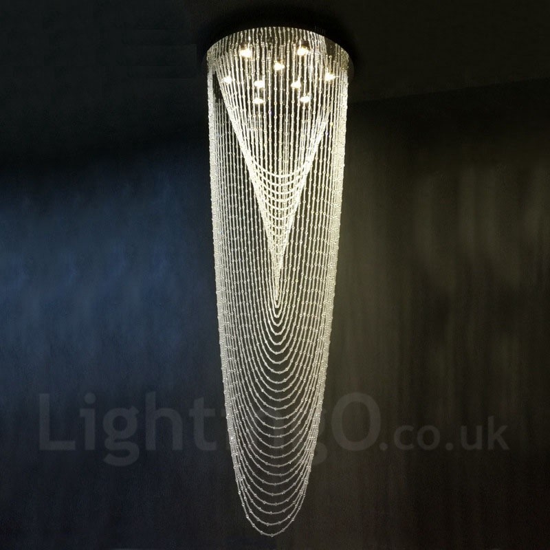 9 luzes modernas de cristal pingente de teto luz lustre interno iluminação lâmpadas luminárias