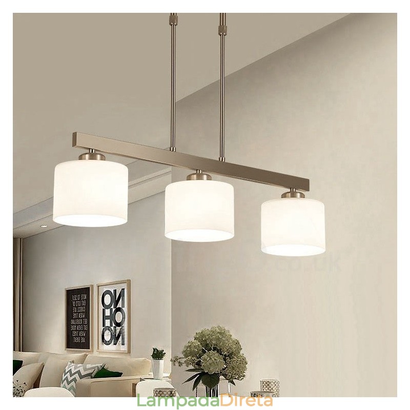 3 luzes modernas cromadas pendentes lustre interno luminárias suspensas para casa luminárias com cúpulas de vidro