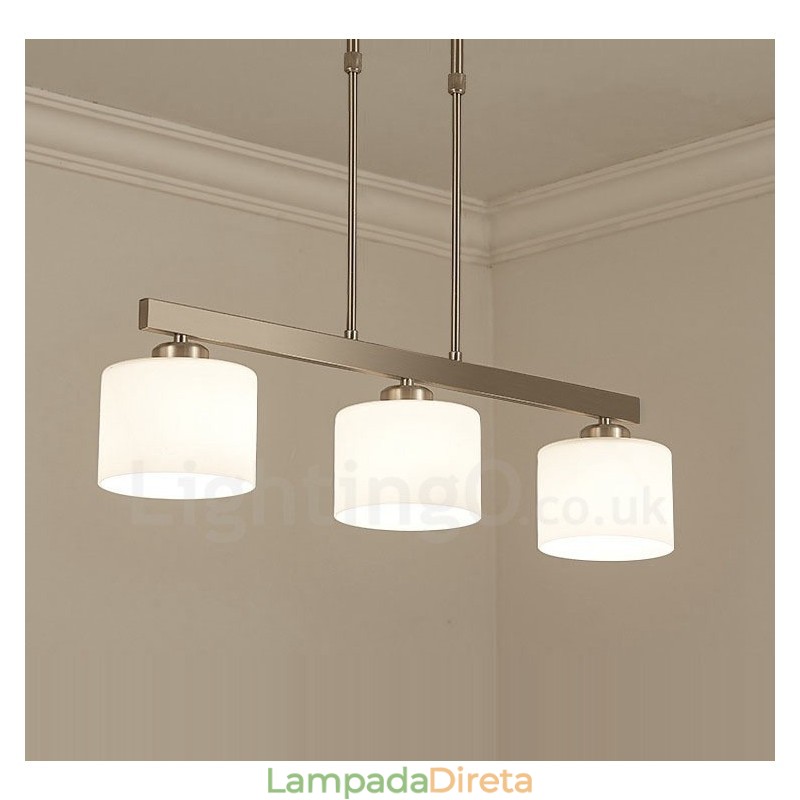 3 luzes modernas cromadas pendentes lustre interno luminárias suspensas para casa luminárias com cúpulas de vidro
