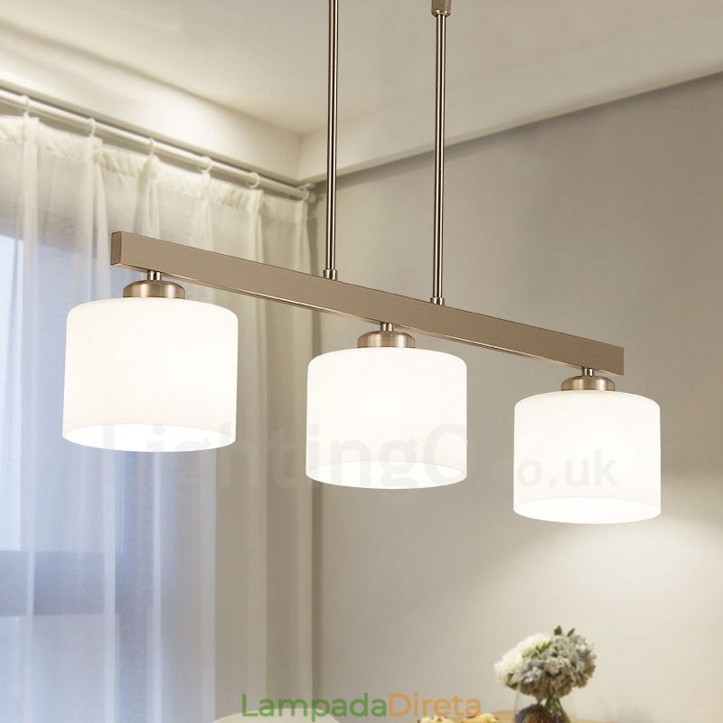 3 luzes modernas cromadas pendentes lustre interno luminárias suspensas para casa luminárias com cúpulas de vidro