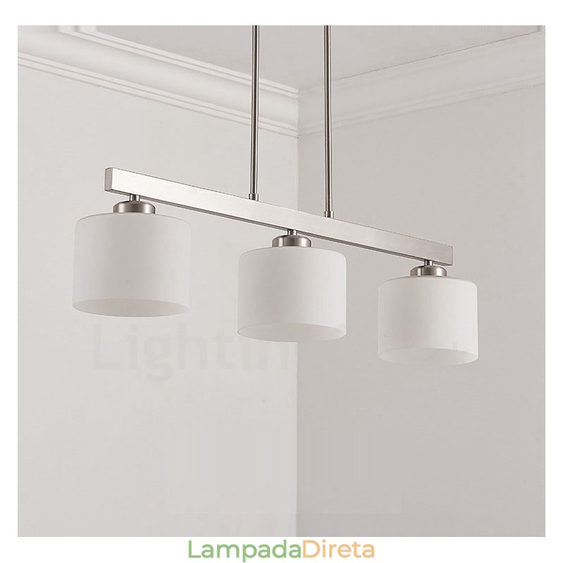 3 luzes modernas cromadas pendentes lustre interno luminárias suspensas para casa luminárias com cúpulas de vidro