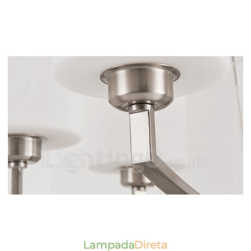 6 luzes modernas cromadas pendentes lustre interno luminárias suspensas para casa luminárias com cúpulas de vidro