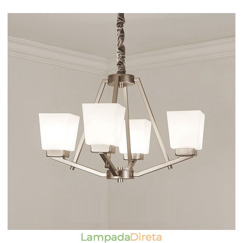4 luzes cromadas pendentes luz interior lustre moderno casa pendurado iluminação lâmpadas luminárias com tons de vidro