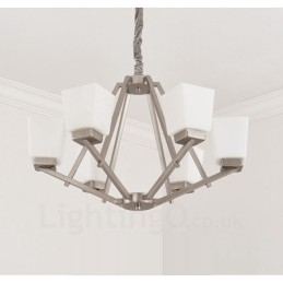 6 luzes cromadas pendentes luz interior lustre moderno casa pendurado iluminação lâmpadas luminárias com tons de vidro