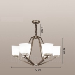 6 luzes cromadas pendentes luz interior lustre moderno casa pendurado iluminação lâmpadas luminárias com tons de vidro