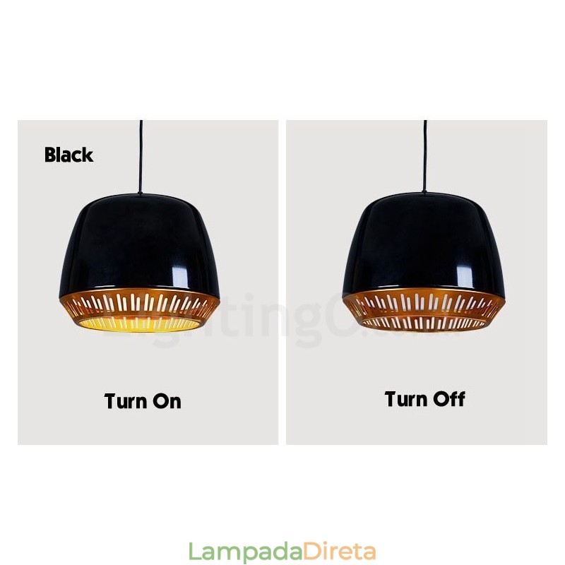 1 luz moderna contemporânea pendente com sombra preta, branca, vermelha e azul