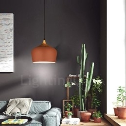 1 Luz Moderna Contemporânea Pendente Luminária Pendente com Sombra Branca Vermelha Azul