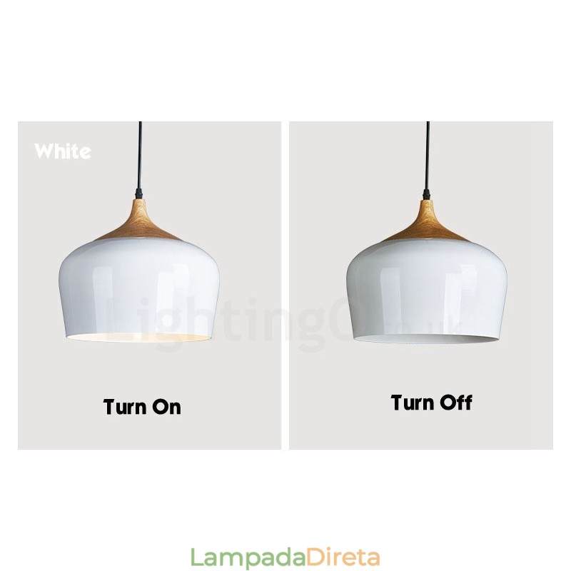 1 Luz Moderna Contemporânea Pendente Luminária Pendente com Sombra Branca Vermelha Azul