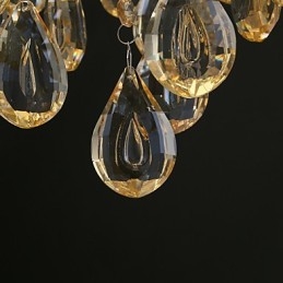 Lustre de Cristal Champagne Romântico Dourado