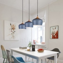 1 Luz Moderna Contemporânea Pendente Luminária Pendente com Sombra Branca Vermelha Azul