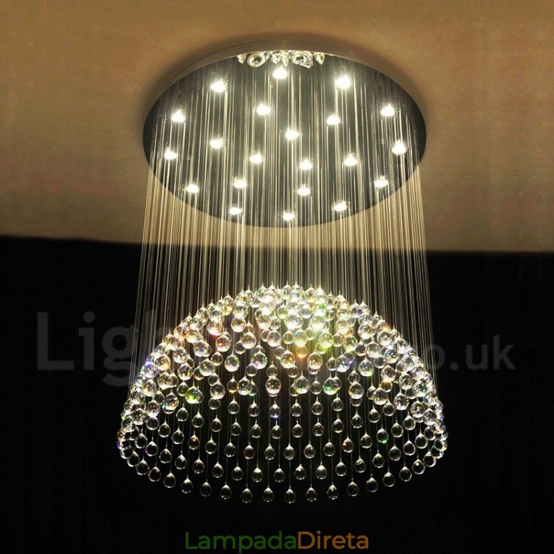 21 Luzes Modernas K9 Cristal Teto Pendente Luz Interior Lustre Iluminação Lâmpadas Luminárias