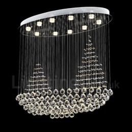 10 Luzes Modernas K9 Cristal Teto Pendente Luz Interior Lustre Iluminação Lâmpadas Luminárias