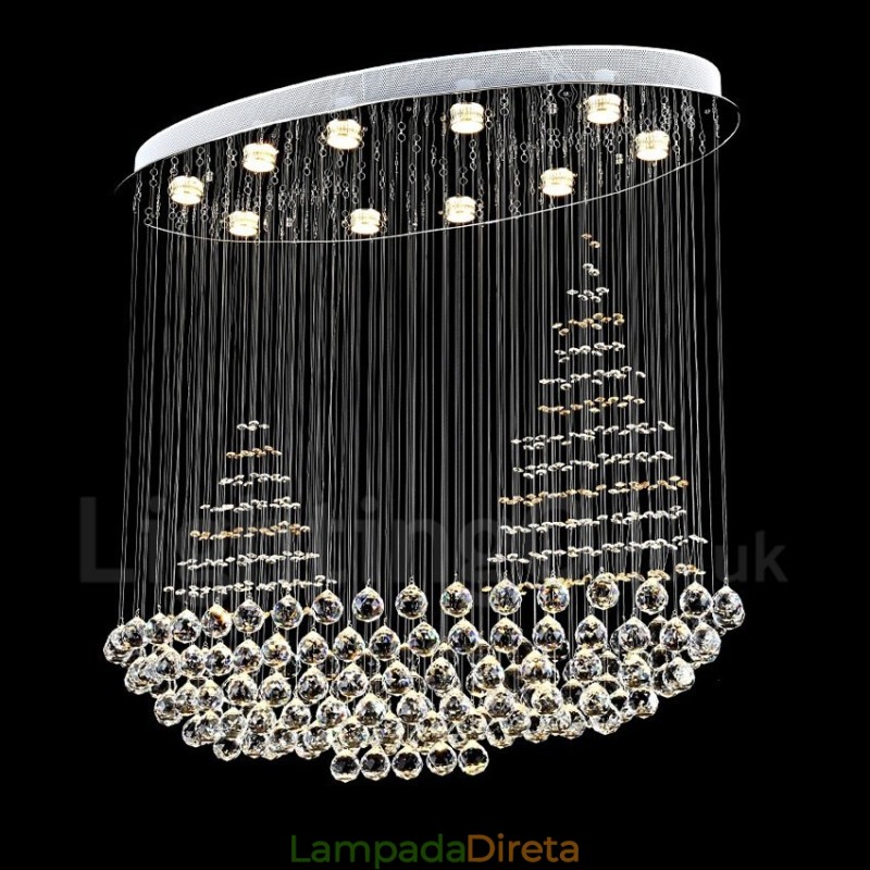 10 Luzes Modernas K9 Cristal Teto Pendente Luz Interior Lustre Iluminação Lâmpadas Luminárias