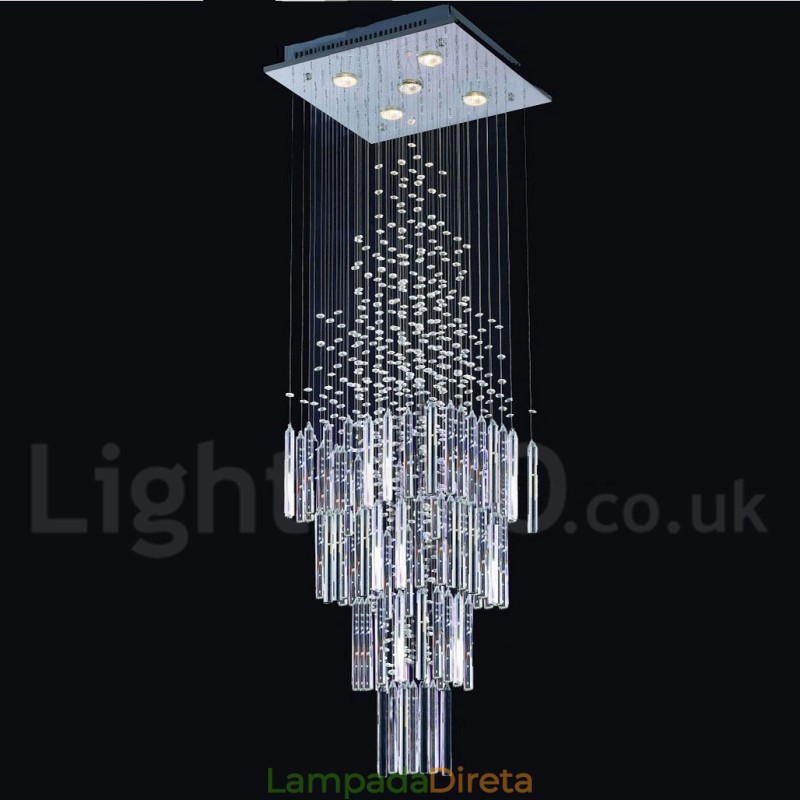 5 luzes modernas k9 cristal teto pingente luz interior lustre iluminação lâmpadas luminárias