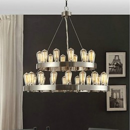Lustre de metal cromado estilo vintage mini
