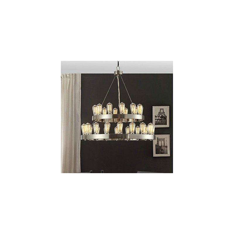 Lustre de metal cromado estilo vintage mini