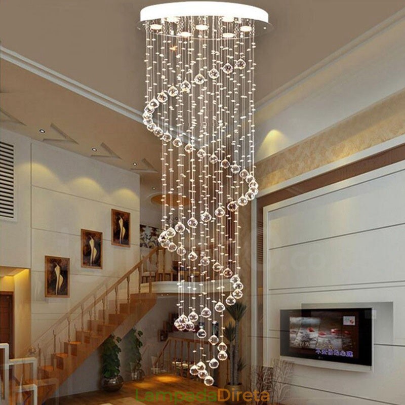 7 Luzes Modernas K9 Cristal Teto Pendente Luz Interior Lustre Iluminação Lâmpadas Luminárias