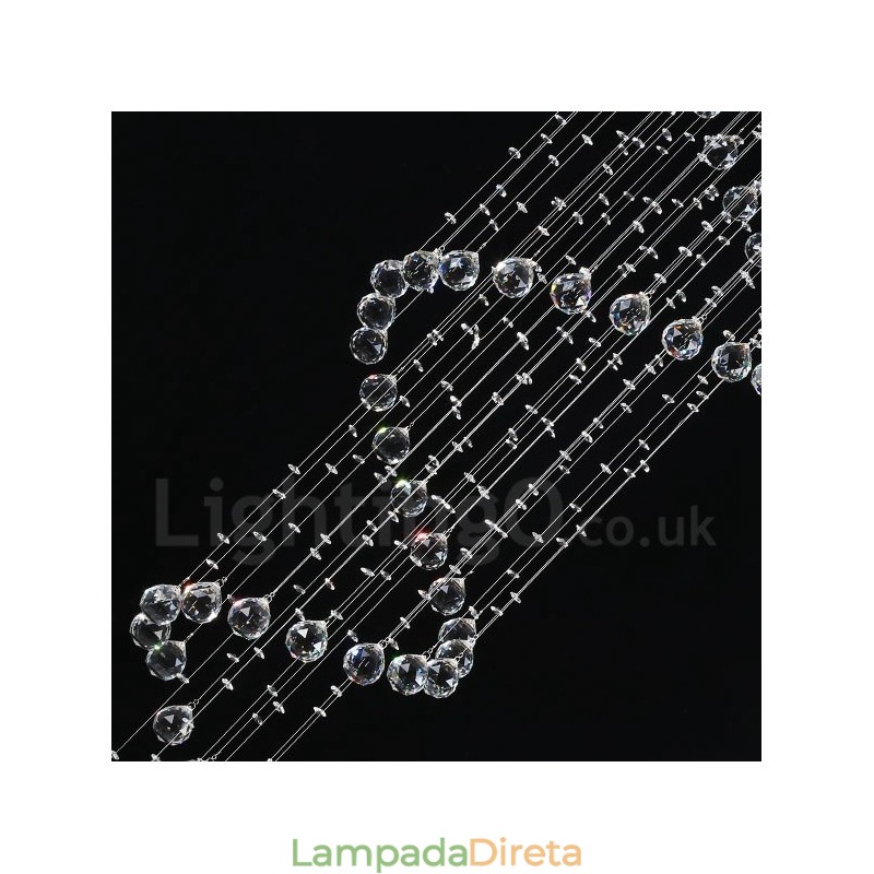 7 Luzes Modernas K9 Cristal Teto Pendente Luz Interior Lustre Iluminação Lâmpadas Luminárias