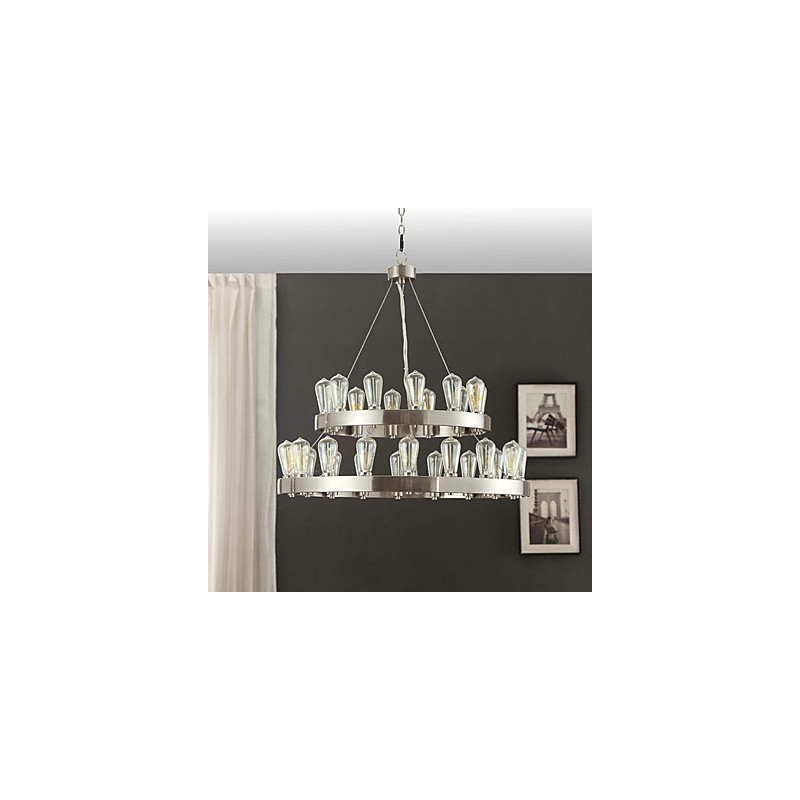 Lustre de metal cromado estilo vintage mini