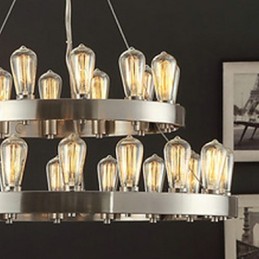 Lustre de metal cromado estilo vintage mini