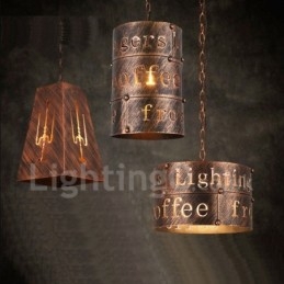 1 Luz Retro Vintage Pendente Luz Café Casa Pendente Lâmpada