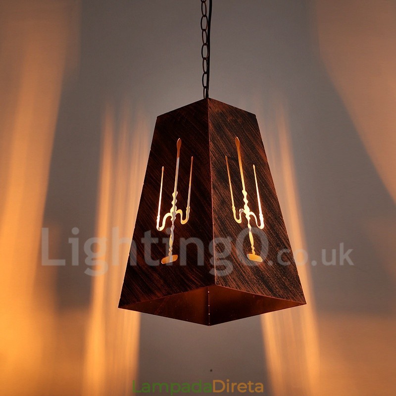 1 Luz Retro Vintage Pendente Luz Café Casa Pendente Lâmpada