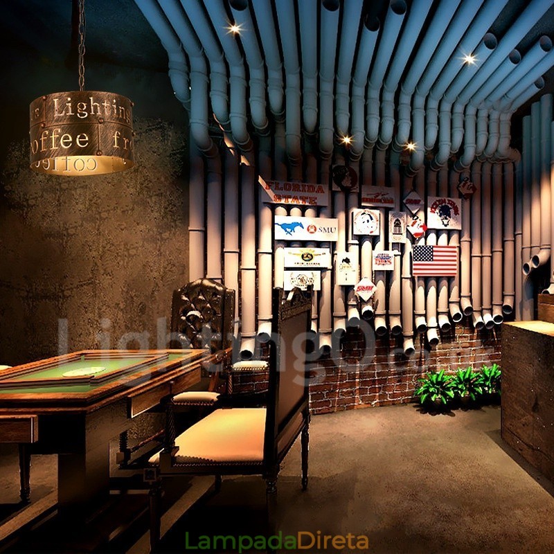 1 Luz Retro Vintage Pendente Luz Café Casa Pendente Lâmpada