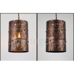 1 Luz Retro Vintage Pendente Luz Café Casa Pendente Lâmpada