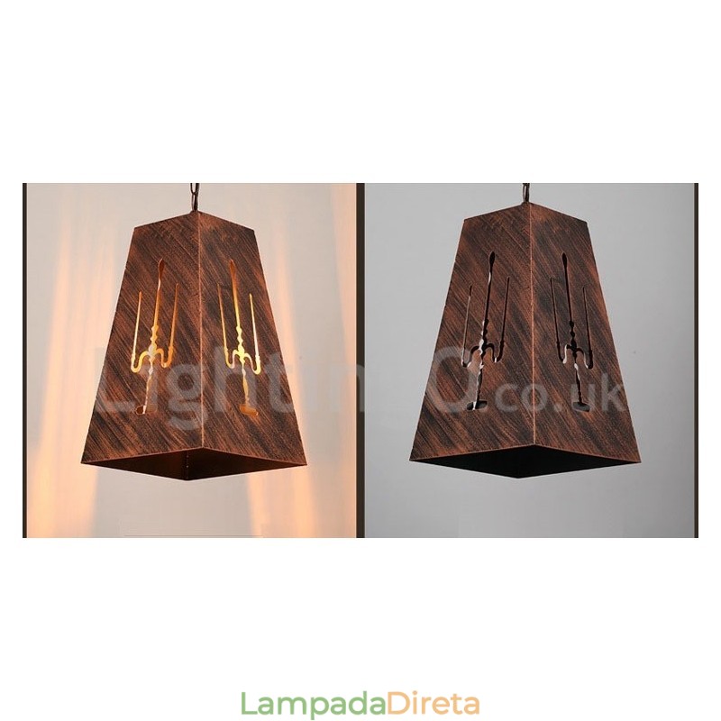 1 Luz Retro Vintage Pendente Luz Café Casa Pendente Lâmpada