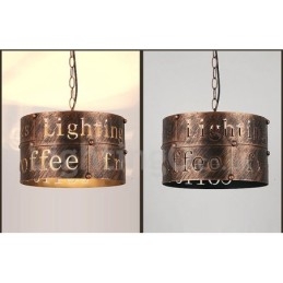 1 Luz Retro Vintage Pendente Luz Café Casa Pendente Lâmpada