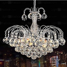 Pingente Luxo Moderno Cristal Sala de estar 3 Luzes Lustre