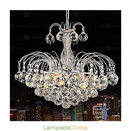 Pingente Luxo Moderno Cristal Sala de estar 3 Luzes Lustre Pingente Luxo Moderno Cristal Sala de estar 3 Luzes Lustre