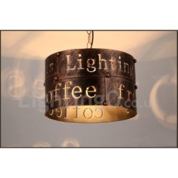1 Luz Retro Vintage Pendente Luz Café Casa Pendente Lâmpada