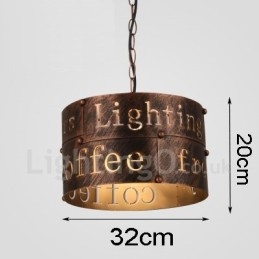 1 Luz Retro Vintage Pendente Luz Café Casa Pendente Lâmpada
