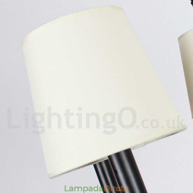 Lustre estilo vela retrô rústico de 6 luzes