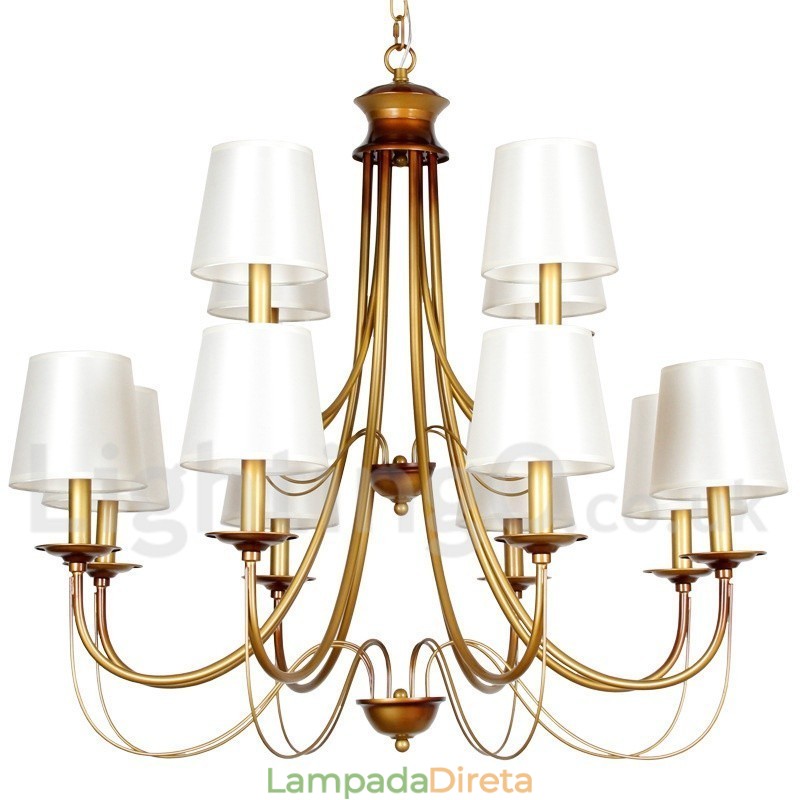 Lustre estilo vela contemporâneo moderno estilo mediterrâneo rústico de 12 luzes